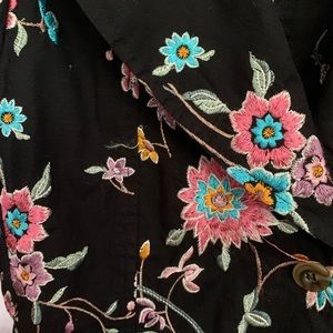 Johnny was embroidered black blazer